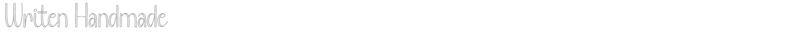 Writen Handmade font preview